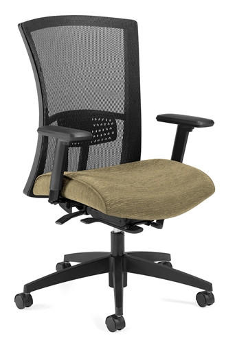 Global Total Office 6321-8 Vion High Back Mesh Chair with Fabric Seat