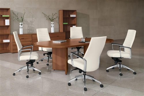Global Total Office Adaptabilities Series 6' Racetrack Boardroom Table