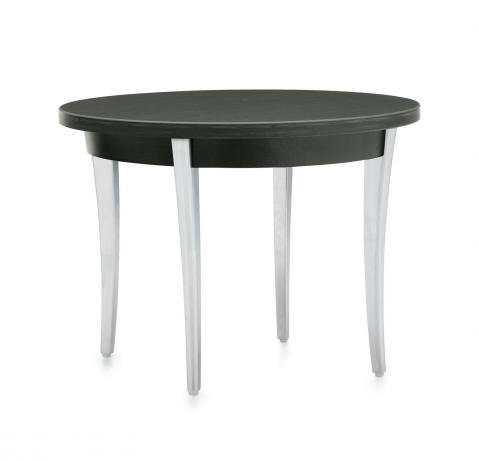 Global Total Office Camino Round End Table with Metal Legs 5486-LP