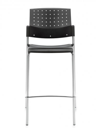 Global Total Office Sonic Armless Modern Bar Stool 6558