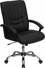  Flash Furniture Mid Back Black Leather Managers Chair 