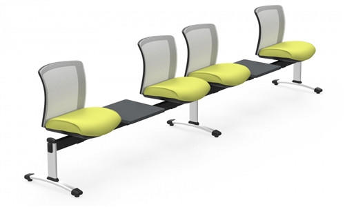 Global Total Office Global Vion Mesh Back Armless Beam Seating Configuration VON505