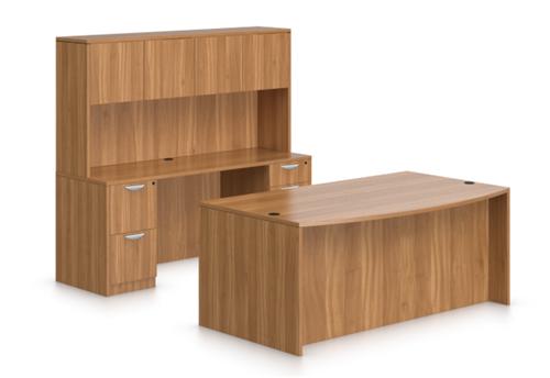 Offices To Go Autumn Walnut Superior Laminate Desk Set SL-22 by OTG 