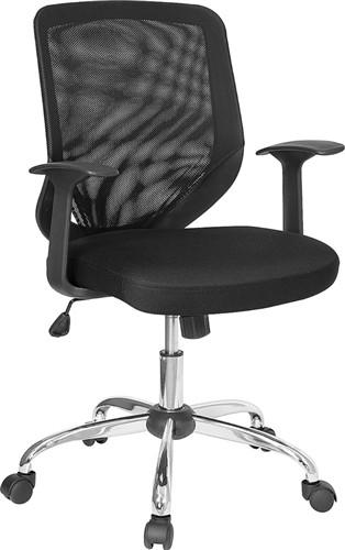  Flash Furniture Mid-Back Black Mesh Office Chair with Mesh Fabric Seat 