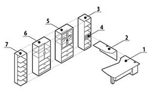 Global Total Office Global Zira Open Concept U-Desk with Storage 