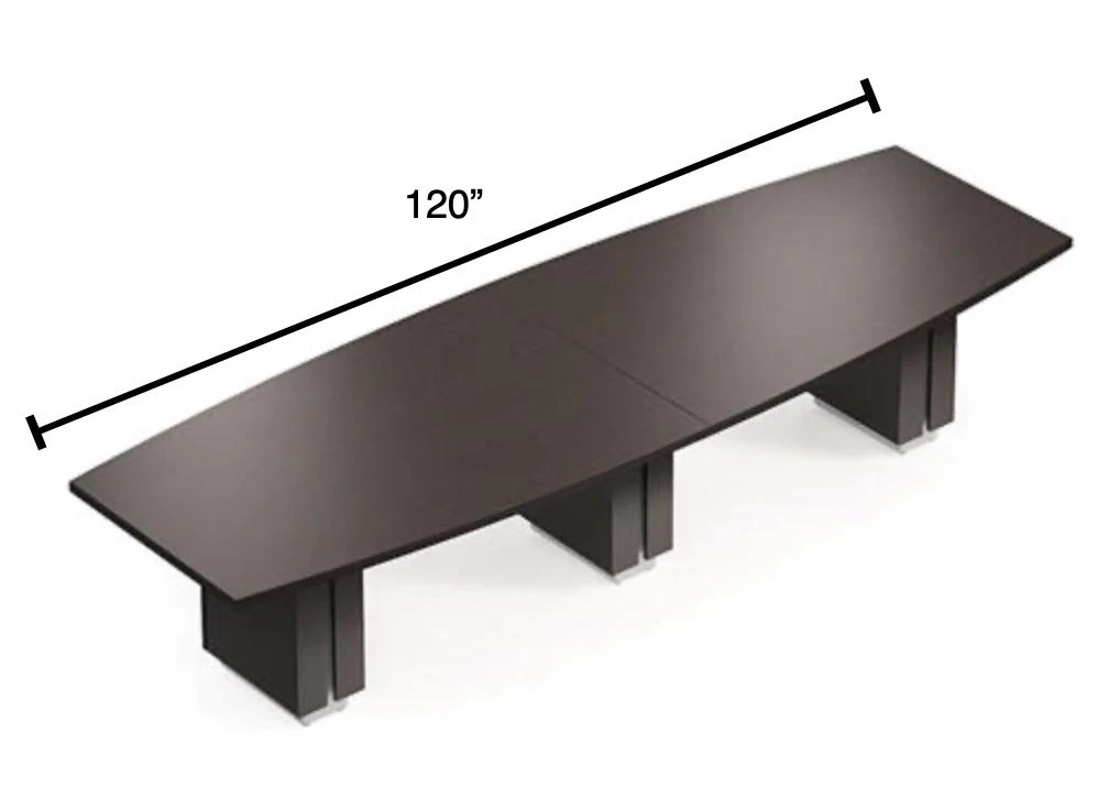 Global Total Office Global Zira Series 10' Boat Shaped Conference Table Z48120BE (Available with Power!)