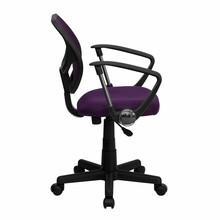  Flash Furniture Purple Mesh Chair with Arms 