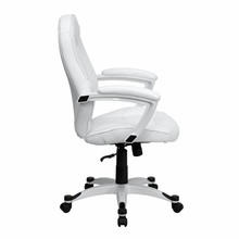  Flash Furniture White Leather Executive Conference Chair 