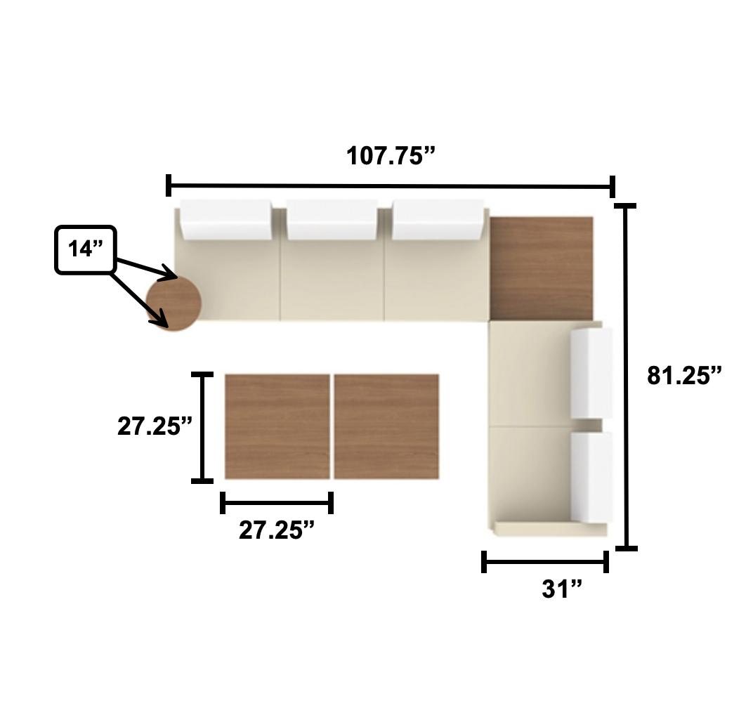 Global Total Office Ballara Lounge Furniture Layout P by Global 