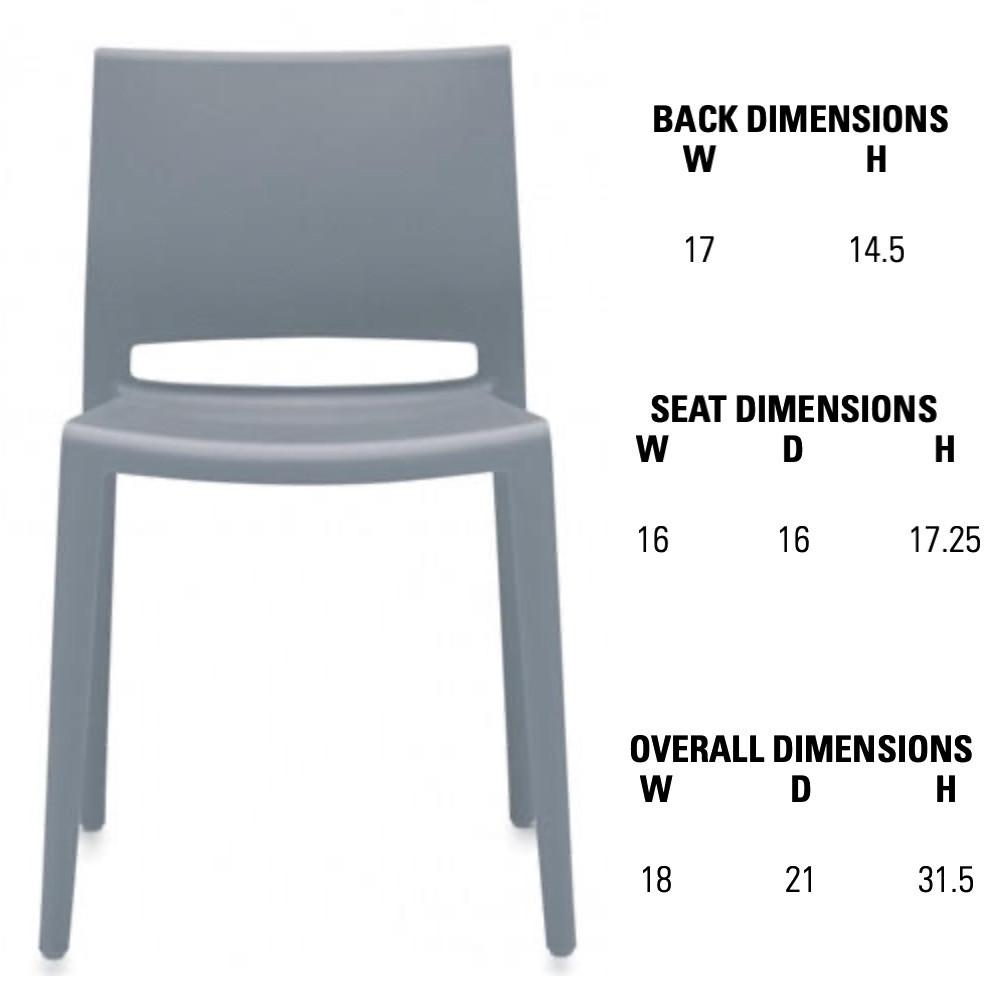 Global Total Office Global Bakhita Armless Polymer Stack Chair 6751