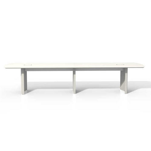 Mayline Group Medina Textured Sea Salt Finished 14' Conference Table by Mayline (Available With Power!)