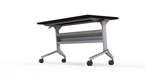 Mayline Group Mayline 72" Flip-N-Go Training Room Nesting Table with Silver Base - LF2472
