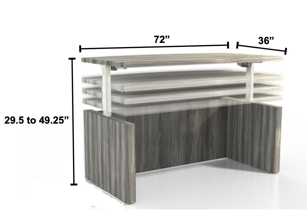 Mayline Group Mayline Aberdeen 72" Height Adjustable Conference Front Desk ARDH7236