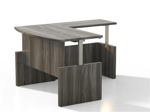 Mayline Group Mayline Aberdeen Ergonomic Bow Front L-Desk AT56