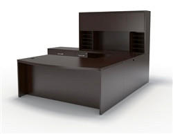 Mayline Group Mayline Aberdeen Modular Desk Set AT10LDC with Mocha Finish 