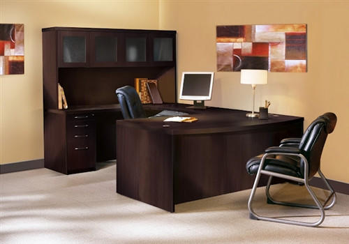 Mayline Group Mayline Aberdeen Series AT5LDC Mocha Executive Desk 