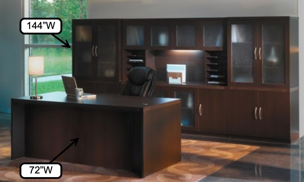 Mayline Group Mayline Aberdeen Series Mocha Executive Desk AT35LDC