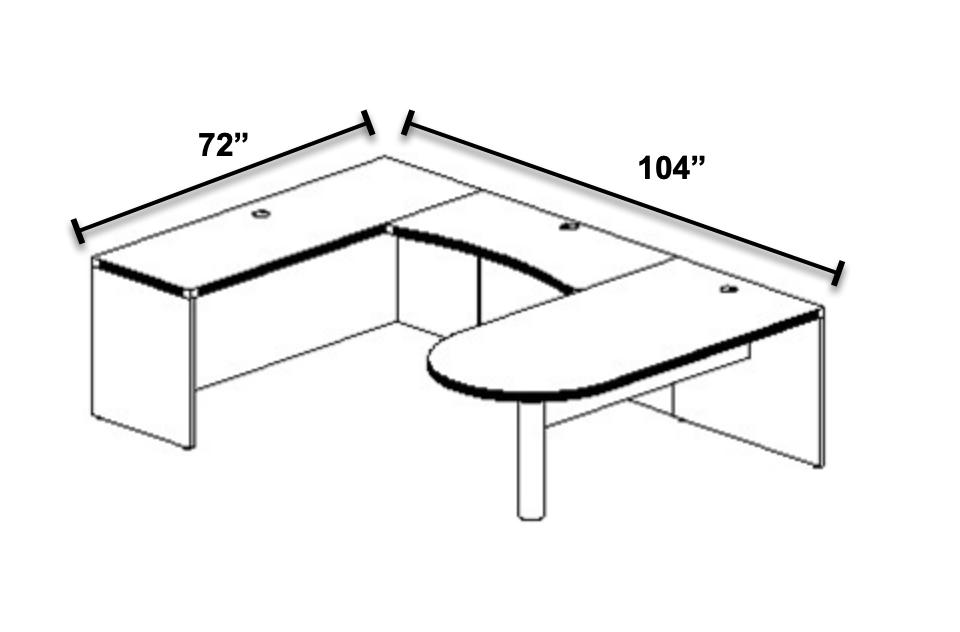 Mayline Group Mayline Aberdeen U Shaped Peninsula Desk 