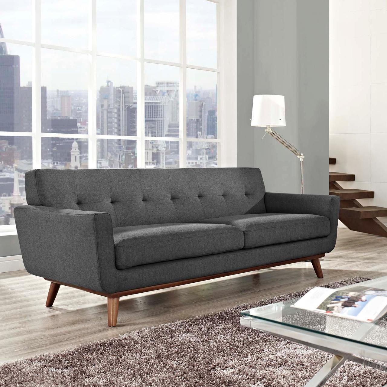 Modway Engage Mid Century Fabric Sofa - Thumbnail 3