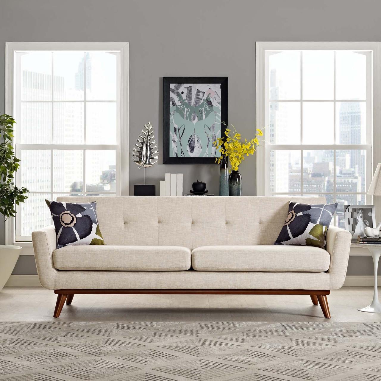 Modway Engage Mid Century Fabric Sofa - Thumbnail 2