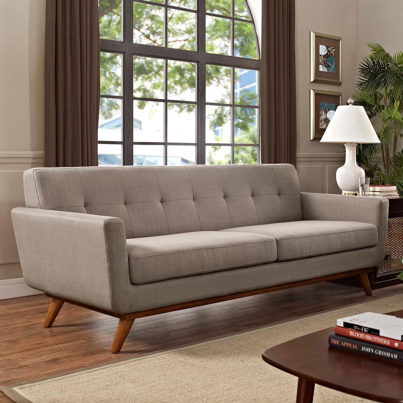 Modway Engage Mid Century Fabric Sofa - Thumbnail 4