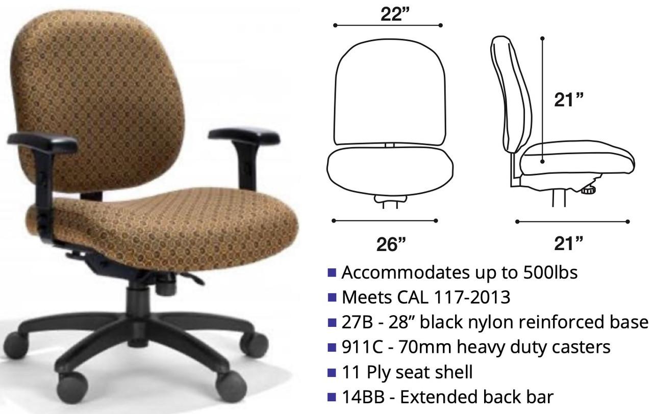 RFM Preferred Seating Metro Big & Tall Office Chair 20050