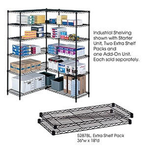 Safco Products Safco 18" x 36" Wire Shelving Unit 5285 