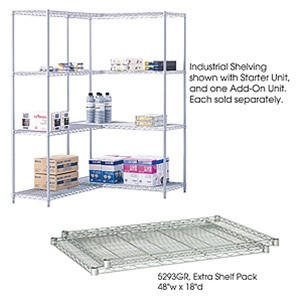 Safco Products Safco 18" x 48" Wire Shelving Unit 5291 