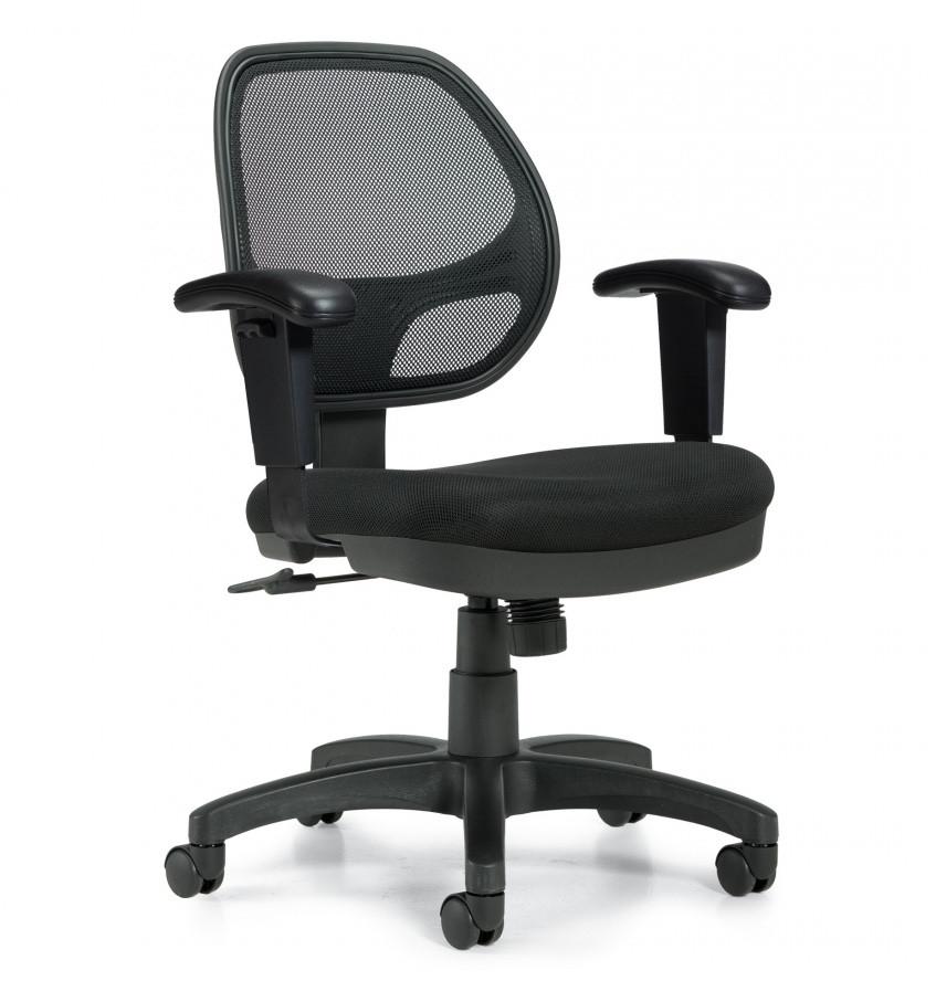 Offices To Go 11647B Mid Back Mesh Office Chair with Arms