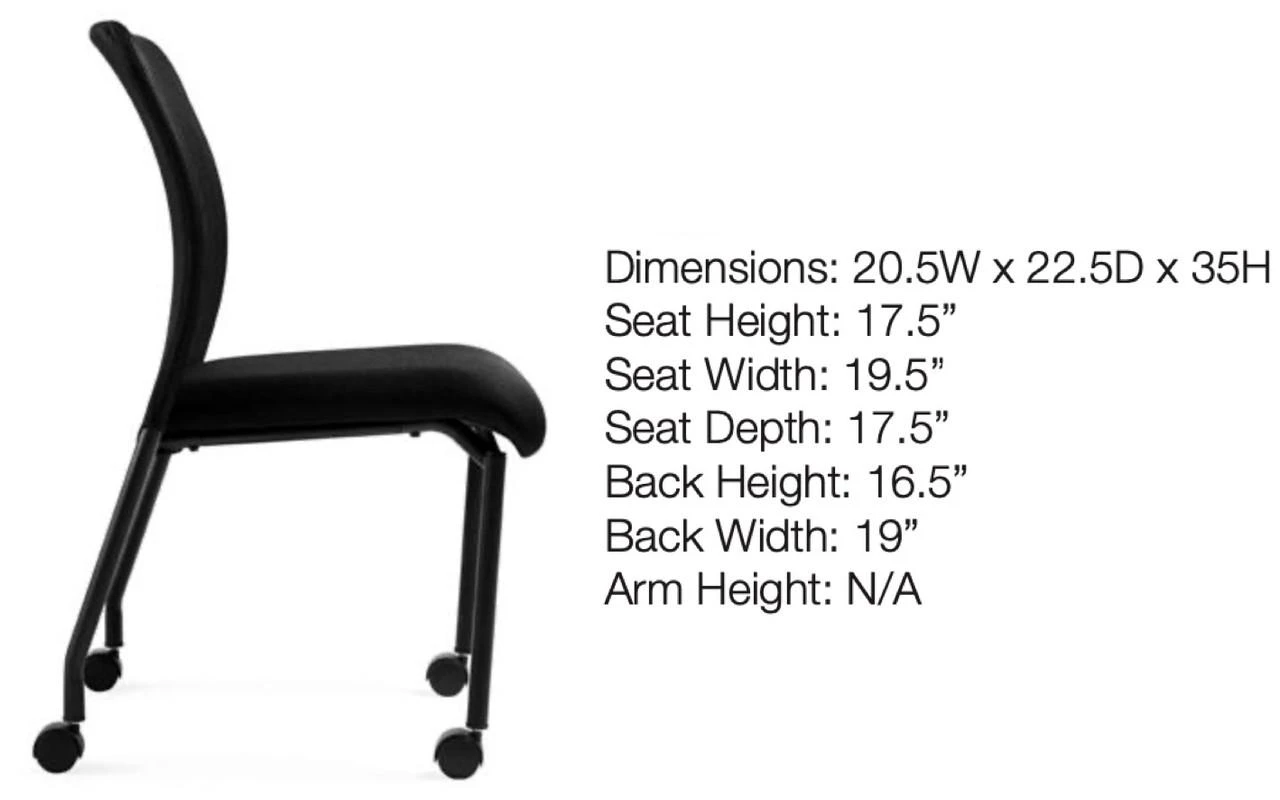 Offices To Go 11761B Mobile Mesh Guest Chair