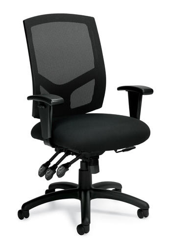 Offices To Go 11769B Mesh Back Multi-Function Chair with Arms