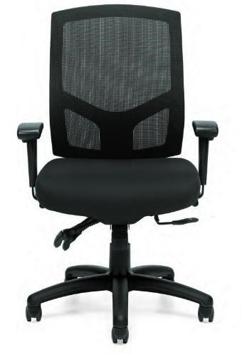 Offices To Go 11769B Mesh Back Multi-Function Chair with Arms