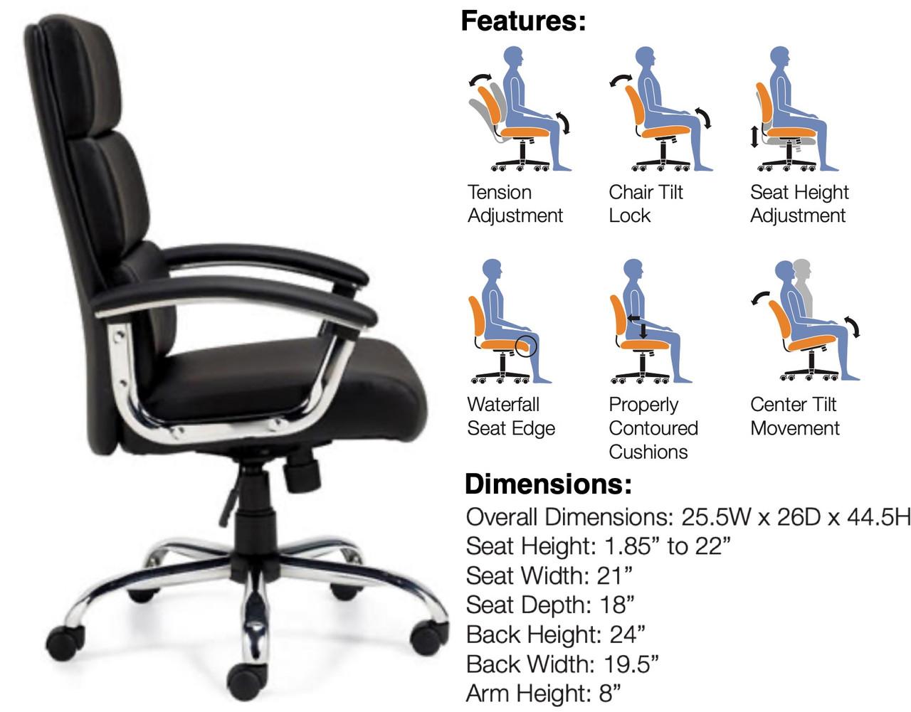Offices To Go 11858B Segmented Cushion Chair