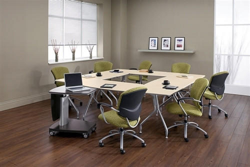 Global Total Office Global 13' Modular Bungee Table Set for Conference and Training Areas