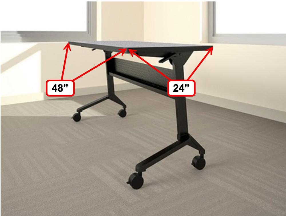 Mayline Group Mayline Flip-N-Go Nesting Training Table LF2448