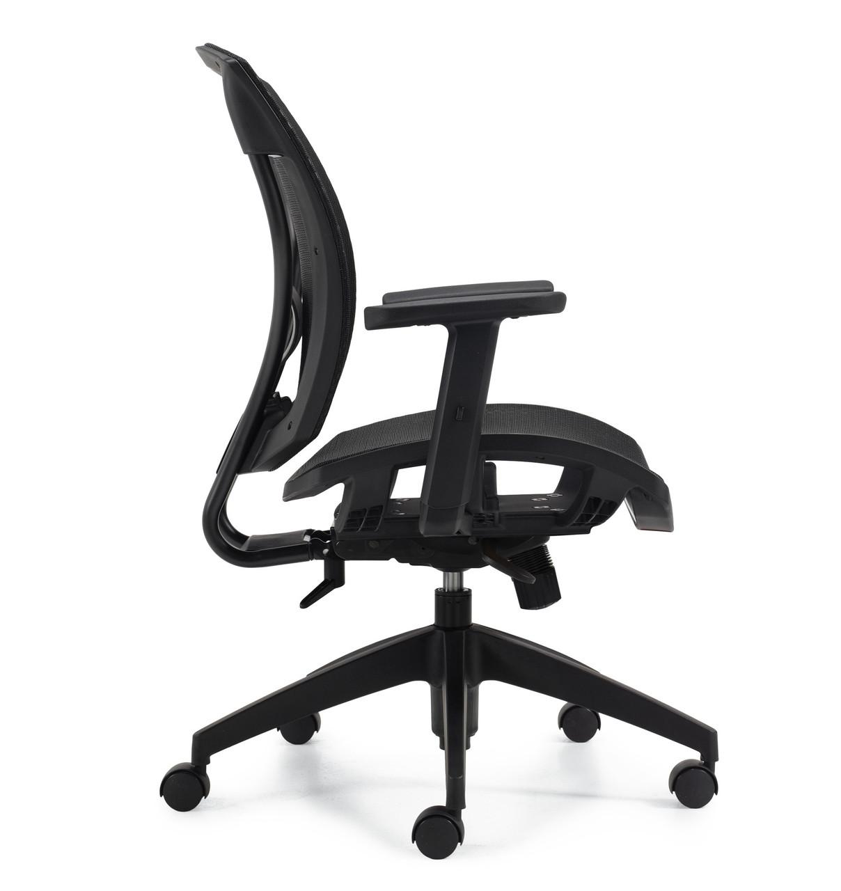 Offices To Go 2821 Black Mesh Synchro Tilt Task Chair