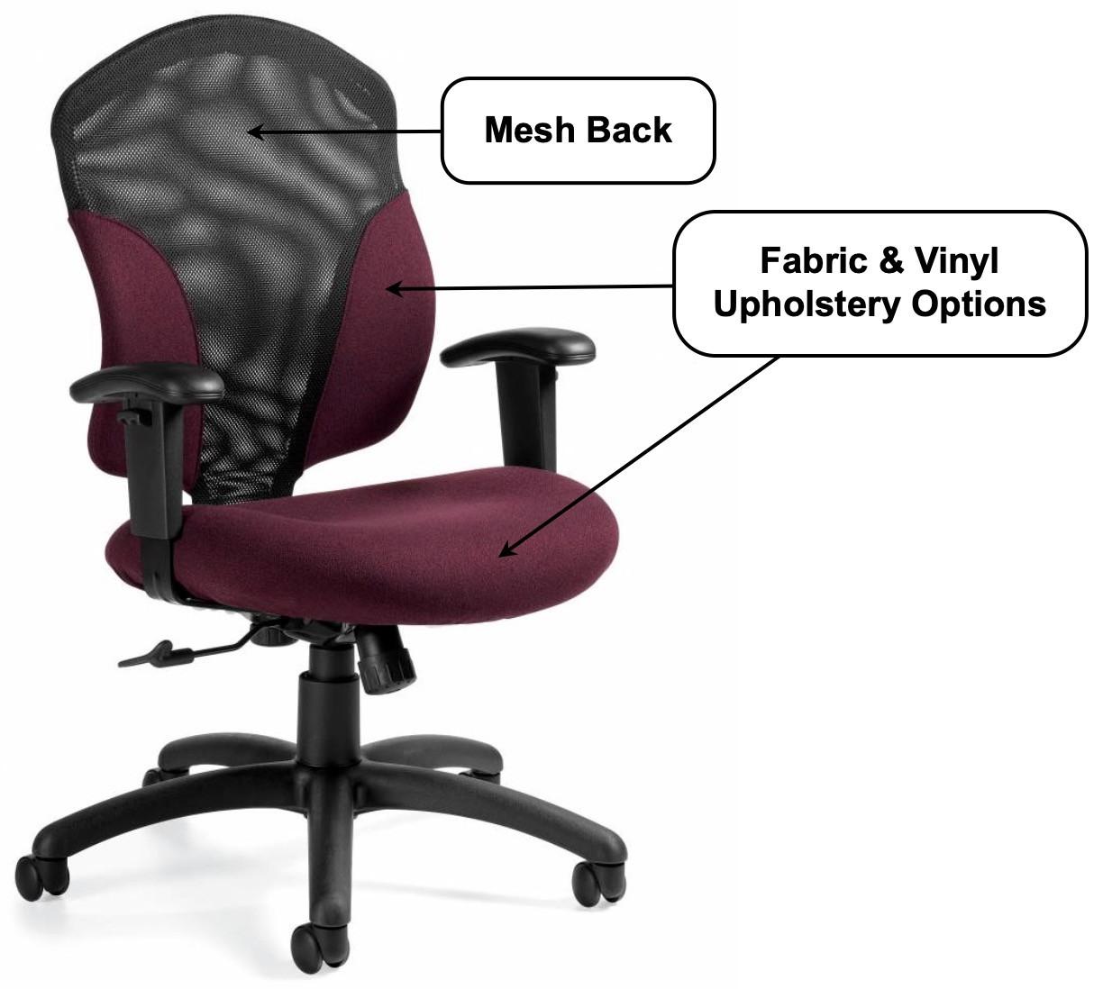 Global Total Office Global 1951-4 Tye Series Mid Back Tilter Chair