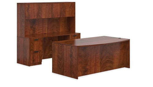  Offices To Go 7 Piece Dark Cherry Executive Office Furniture Suite 