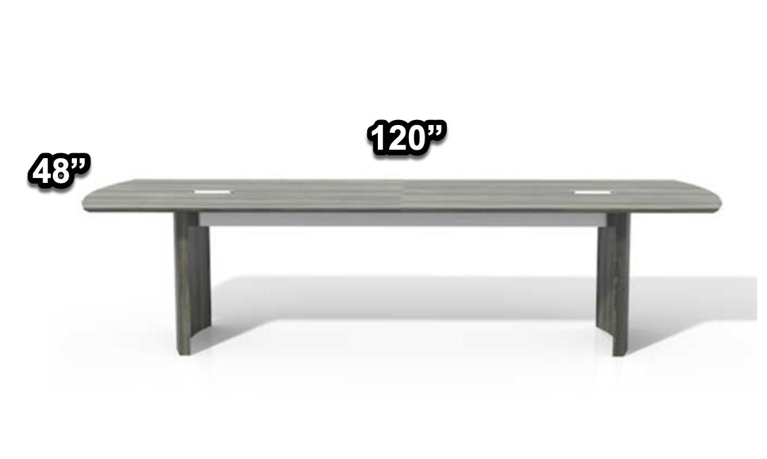 Mayline Group Mayline Medina 10' Gray Conference Table with Optional Power 