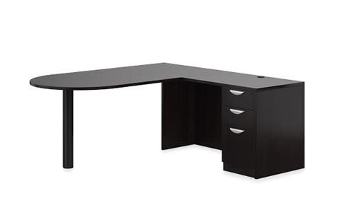  Offices To Go Executive Corner Desk Layout SL-24-AEL with Espresso Finish 