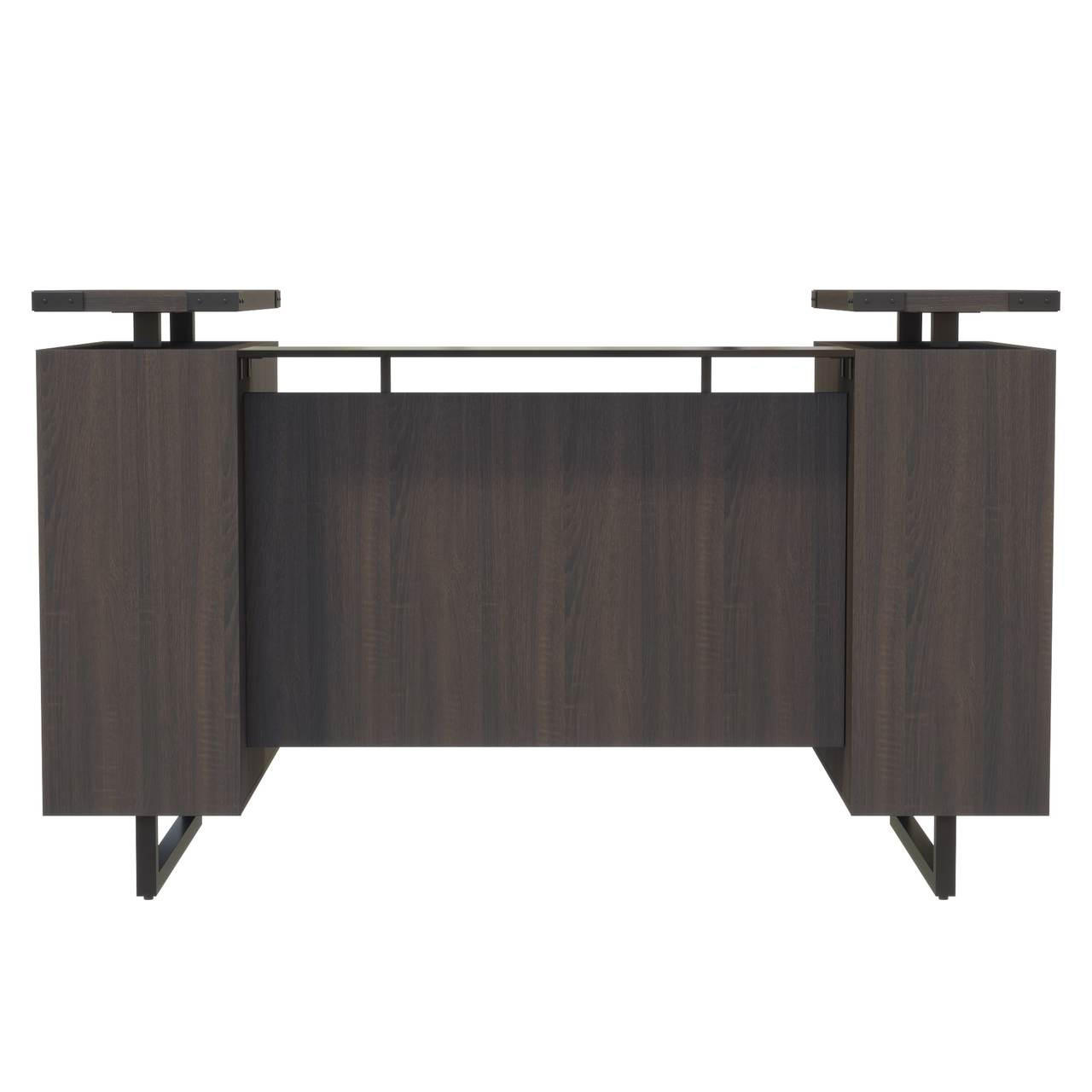 Safco Products Safco Mirella 78" Floating Glass Top Reception Desk MRRD78 (4 Finish Options!)