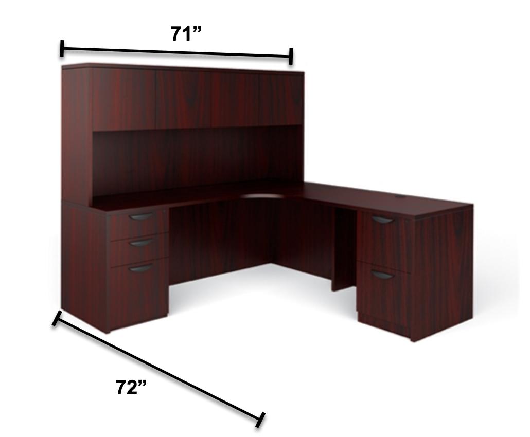 Offices To Go Executive Office Desk and Credenza Layout