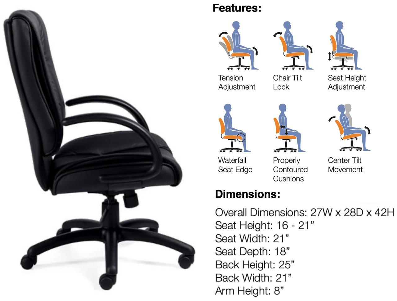 Offices To Go Luxhide High Back Executive Chair 2700