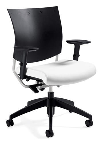 Global Total Office Global 2738 Graphic Ergonomic Poly Back Office Chair with Adjustable Arms
