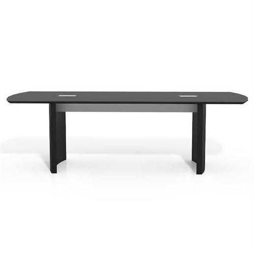 Mayline Group Mayline Medina 8' Mocha Conference Table with Silver Frame Accents