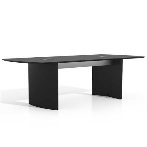 Mayline Group Mayline Medina 8' Mocha Conference Table with Silver Frame Accents