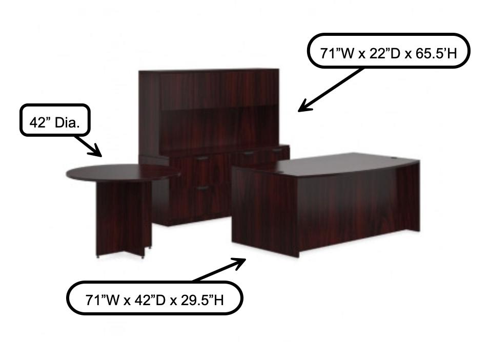 Offices To Go Mahogany Office Furniture Package SL-21-AML