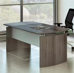Mayline Group Mayline Medina Collection 72" Executive Style Desk with Gray Steel Laminate Finish