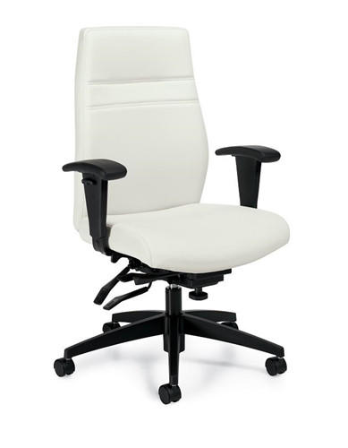  Offices To Go Modern White Leather Managers Chair 
