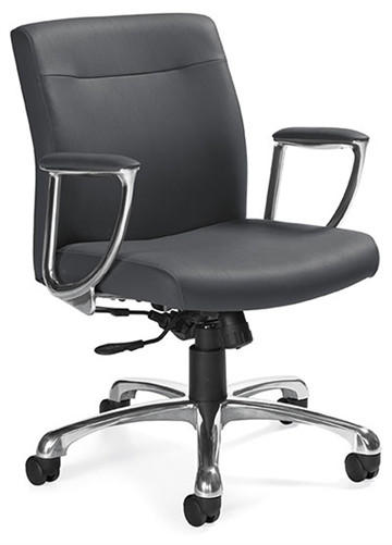 Global Total Office Global Mirage Genuine Leather Office Chair